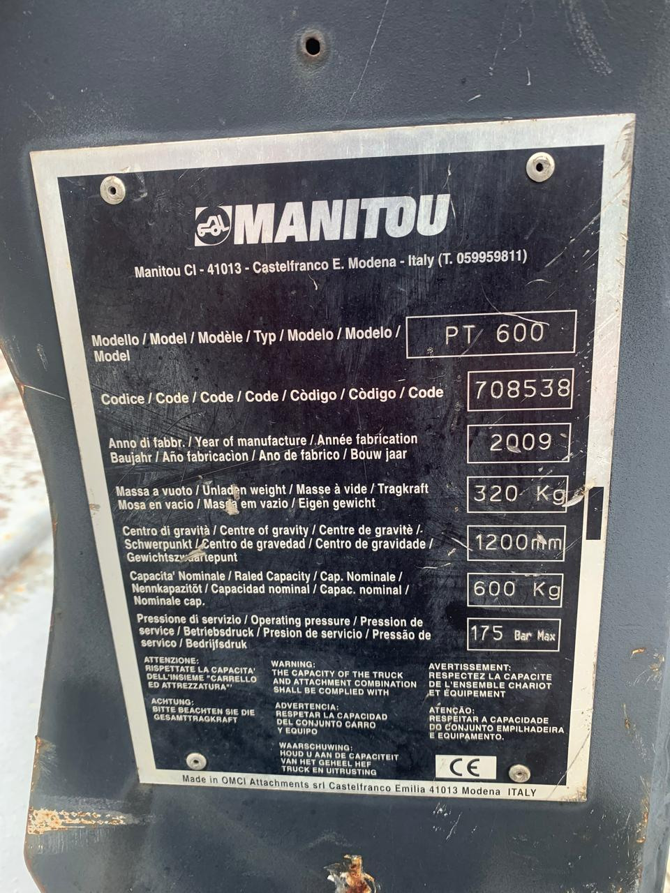  Погрузчик фронтальный  MANITOU MANISCOPIC MT 1840  2011 года